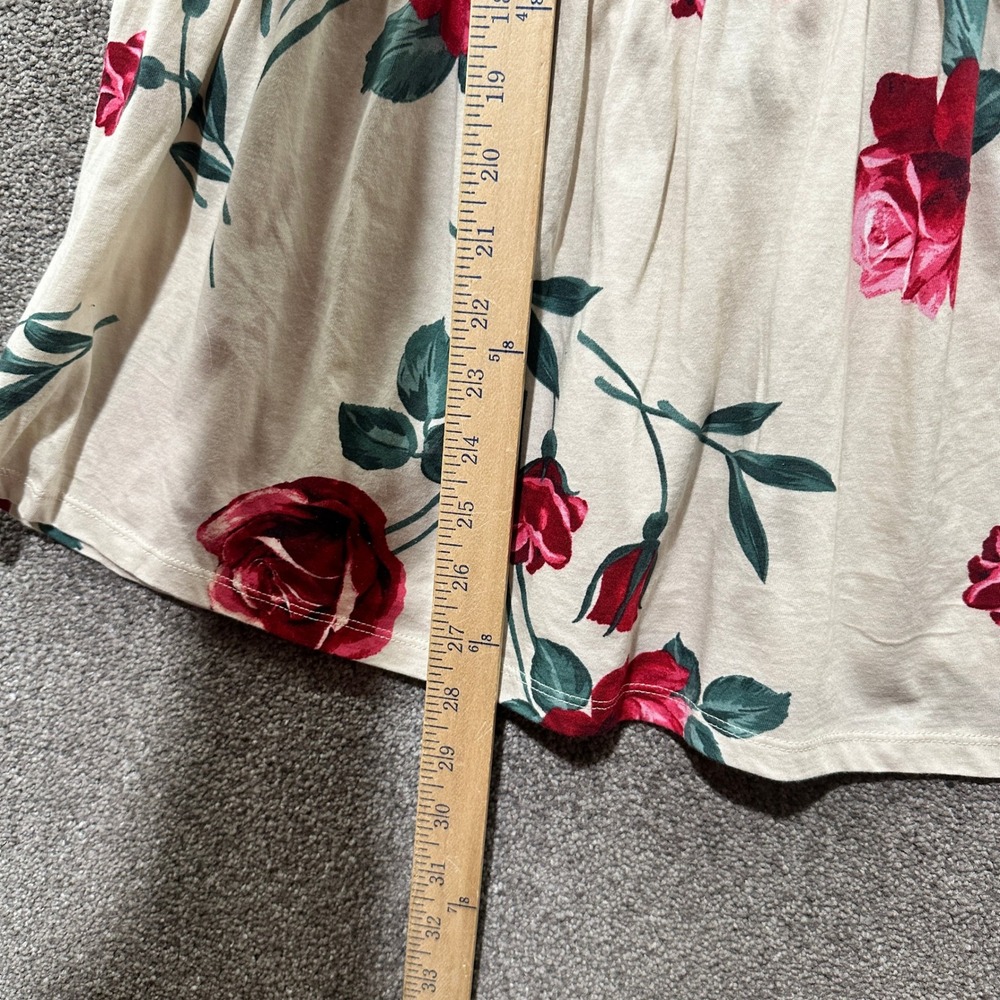 Torrid Heritage Jersey V-Neck Tie Front Babydoll Blouse Top Women 3X Floral - Picture 5 of 13